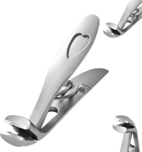 Coupe-ongles à Tête Coudée Pour Personnes âgées Ongles épais Coupe-Ongles Ergonomique À Tête Inclinée Pour Seniors Pour Hommes Et Femmes, Ongles épais Avec Attrape Nail Clippers (Argent, A)