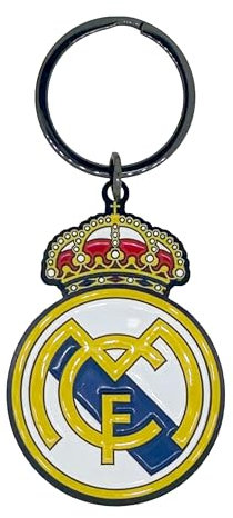 Gemelolandia Porte-clés de football équipe blanc espagnol | Porte-clés pour toutes les occasions et tous les types de jeux de clés | Cadeau pour les fans de sport, Noir , S