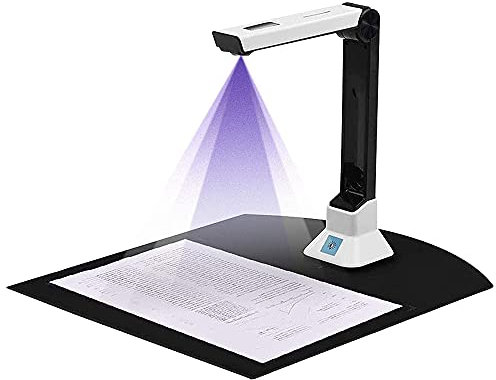 Cetfuro Fotocamera per Documenti per Insegnanti, Scanner per Fotocamera per Documenti USB Portatile con Supporto Scanner per Foto Cam Formato A4 HD da 8 MP