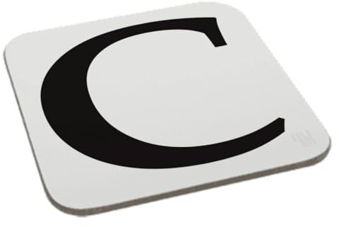Perfect Mugs English Alphabet Letter C Printed Coaster Humour Christmas Novelty Gift Birthday Xmas Secret Santa Present Men Women Tea Coffee
