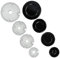 Cooker Hat Set, 8PCS Oven Gas Hob Covers 55mm 75mm 100mm Gas Stove Lid Burner Covers Kit, Gas Burner Crown Flame Cap Replacement for SABAF Gas Stove Range Parts Accessories (Concave)