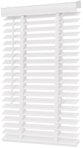 Sekey Jalousie Holzjalousie 50mm Holz jalousien Jalousette Echtholz Anpassbare Jalousie 110x250cm Weiß
