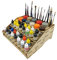 HobbyHold Modellbau-Organizer - Werkzeug- und Farbenhalter - Citadel Farbständer - Tabletop Model Organizer für Farben - Farborganisation - Pinselhalter
