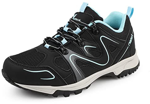 riemot Scarpe da Trekking Donna Impermeabili Leggere Traspiranti con Suola Antiscivolo per Escursionismo Montagna, Camminate Outdoor e attività Sportive, Nero, EU 39