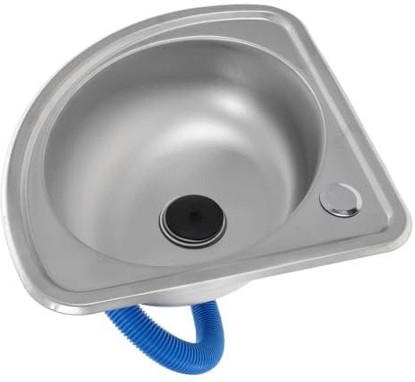 HORIALENCE Fregadero De Cocina Para Autocaravanas De Acero Inoxidable Fregadero Pequeño Seno Lavabo De Pared Para Cocina y Baño