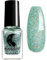 Glitter Nail Polish - Emerald Green Nail Varnish Quick Dry - Sage Green Nail Polish Shimmery Holographic No UV Gel Effect - Natural Nail Varnish Salon Quality for Women