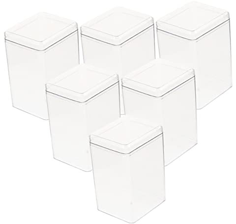Kisangel 6stücke Kunststoffbox Transparente Modellvitrine Schaukasten Ausstellungssammelbox Figurenmodellaufbewahrungshalter Spielzeugvitrine Verschlossene Aufbewahrungsbox Für