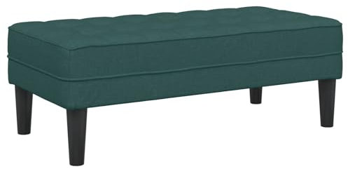 vidaXL Bank Dunkelgrün 113 x 57 x 39 cm Stoff, Elegantes Wohnzimmer, rechteckiger minimalistischer Hocker, robuster Sitzplatz, vielseitige Innenmöbel für Dein Zuhause