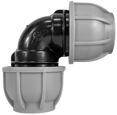 MDPE Compression Fitting PN10 - Elbow 50mm x 50mm - Durable Pipe Connector for Water Supply and Irrigation Systems