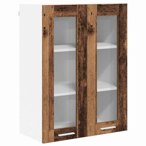 vidaXL Hängeschrank mit Speicher Altholz 60 x 31 x 80 cm Holzwerkstoff, Großzügiger Stauraum, Moderne Küchenschränke, robust, rechteckiges Design, clevere Innenorganisation