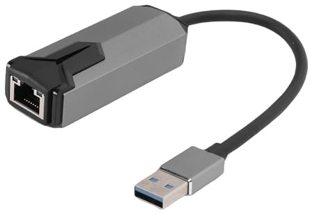 Plyisty 2,5G USB 3.0 zu Ethernet Adapter, 2500Mbps Aluminium USB A zu RJ45 Netzwerk Gigabit LAN Konverter für Laptop Desktop PC NAS, Kompatibel mit MacOS XPS