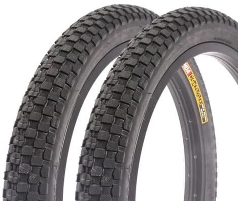 Kenda K-Rad BMX Reifen Set 20 x 2,35 Zoll – ca. 650 g – Drahtreifen – breites Profil – Park & Street – schwarz – 1 Paar