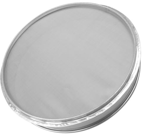 DOITOOL Cedazo Vibratorio Redondo de Acero Inoxidable de 35cm para Polvo y Partículas Finas, Cedazo Reutilizable y Ahorrador de Trabajo para Uso en Jardinería y Plantación