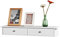 SoBuy Etagere Murale avec 2 Tiroirs - Étagère Flottante Moderne pour Entrée, Salon, Cuisine & Chambre - Blanc 64x15x10cm FRG43-W