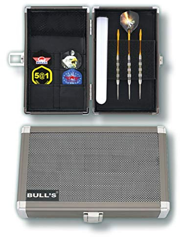 BULL'S Erwachsene Dartsafe L Aluminium Case, Silver/Black, L