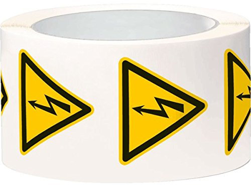 LEMAX® Warnschild Warnung vor elektrischer Spannung,ASR/ISO,Folie,SL 50mm,500/Rolle