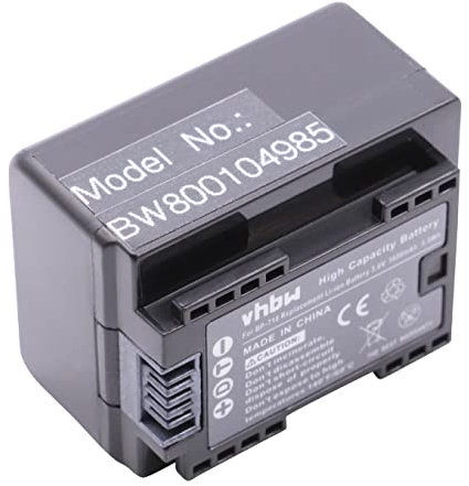 vhbw 1x Akku kompatibel mit Canon Legria HF R606, HF R66, HF R67, HF R68 Videokamera Camcorder (1600 mAh, 3,6 V, Li-Ion) + Infochip