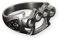 Fly Style Biker Ring mit Schlagring Design - Robuster Motivring aus 316L Edelstahl für Männer - Hypoallergen und Kratzfest - Totenkopf, Ring Grösse:19.1 mm