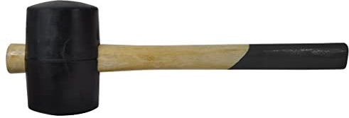 SW-Stahl 50702L Gummihammer 500 gr I leichter Gummihammer Holzstiel I Hammer für Möbel Reparatur I Gummihammer für Laminat