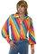 Smiffys Chemise arc-en-ciel des années 70