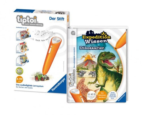 Ravensburger Expedition Wissen Dinosaurier - Lernspiel für 8-11 Jährige mit Stift und Karten