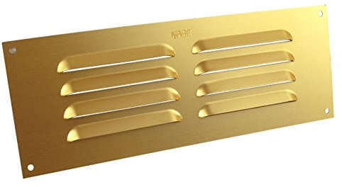 SmartHome 9 x 3 Louvre Vent Brass Anodised Aluminium/Metal Ventilation Grille Cover