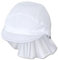 Sterntaler Schirmmütze Nacken Basic - Unisex Baby- und Kinder Mütze mit Nackenschutz - UV-Schutz 50+ Hut aus Popeline (Bio) - leichte Sommer Kopfbedeckung mit Gummiband - weiß, Größe 53