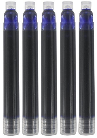 Sipliv adecuado para Jinhao cartucho de la pluma fuente de tinta, tamaño estándar, paquete de 25 PCS, tinta azul oscuro