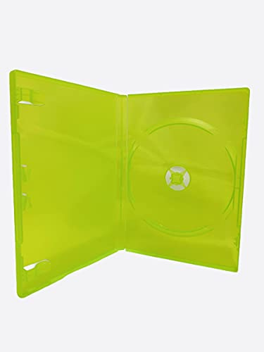 Dragon Trading 100 x Replacement Game Cases Compatible with Xbox 360 – Green Standard Game Boxes with Disc Holder & Sleeve for Artwork – Durable Video Game Storage Cases Bulk Pack
