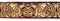 10m Keltische Borte Webband 35mm breit Farbe: Bordeaux-Gold von 1A-Kurzwaren 35027-bogo