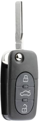 Replacement Keyless Entry Remote Flip Key Fob fits 1998-2001 VW Beetle, Golf, Jetta, Passat (HLO1J0959753F)