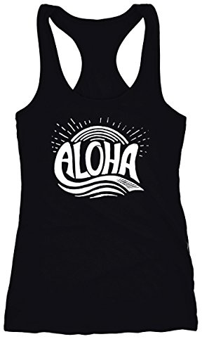 Neverless Damen Tank-Top Aloha Wellen Surfing Sommer Racerback