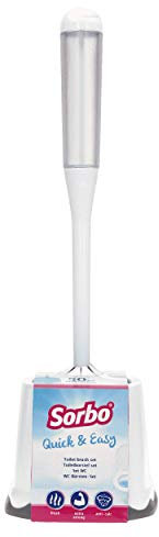 Sorbo Quick & Easy Dispensing Toilet Brush, Dispensing Pump, Stong and Durable Bristles, Household Essential