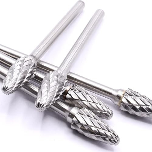 5x VHM Vollhartmetall Fräskopf 6mm x 13mm Fräser Gravur für Dremel Proxxon Zubehör Multiwerkzeug