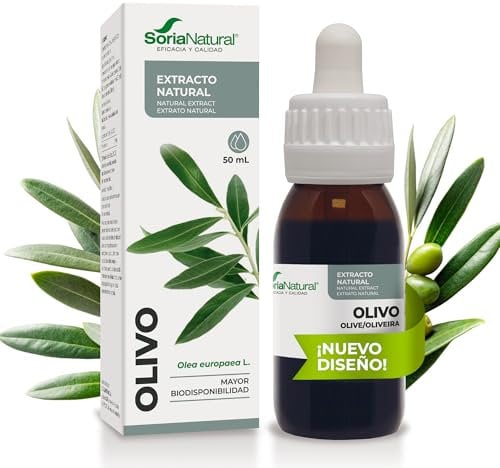 Soria Natural Olivo Extracto – Ayuda a controlar la Tensión – Múltiples Propiedades Hipotensoras – Salud Cardiovascular - 100% Puro - Botella de 50 ml