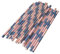 Amosfun 50pcs Pailles biodégradables patriotiques Étoile Rayure Drapeau Américain Paille de Papier pour Memorial Day et 4 Juillet Fourniture de célébration