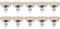 GVOREE MR16 GU5.3 LED Lampen,450lm,Ersatz für 40W Halogenlampen,5W,12V AC/DC,Warmweiß,120° Ausstrahlungswinkel,LED-Reflektorlampe mit GU5.3 Sockel 10er Pack
