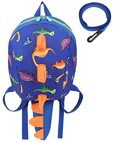 LESNIC Kinderrucksack Jungen Dinosaurier Schulrucksack Kleinkind Rucksack Buch Tasche für Mädchen Jungen Kinderr (Blue-L)
