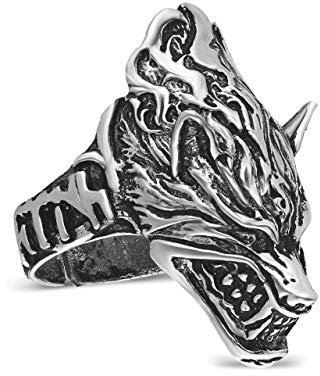 ÜLKÜCÜ Market Ring Edelstahl Herrenschmuck größenverstellbar Türkei Atatürk Bozkurt Göktürk Osmanli Silber