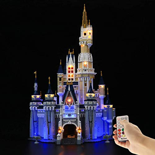 BRIKSMAX LED Light Kit with Multi-function Sound Remote Control for LEGO Disney Castle, Compatible with LEGO 71040 - Not include the LEGO Set