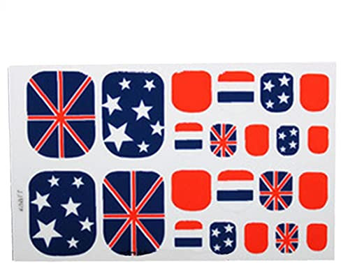 1 Feuille Pied Ongle Nail Art Stickers Etoiles Diy Décoration Patch Drapeau De L'angleterre Pied Nail Décor