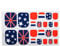 1 Sheet Foot Toenail Nail Art Stickers Fake Stars Diy Decoration Patch England Flag Foot Nail Decor
