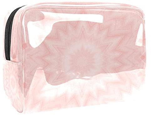 Make-up Taschen Blassrosa Kaleidoskop Wasserdicht leichte Make up Tasche Organizer für Damen Herren und 18.5x7.5x13cm