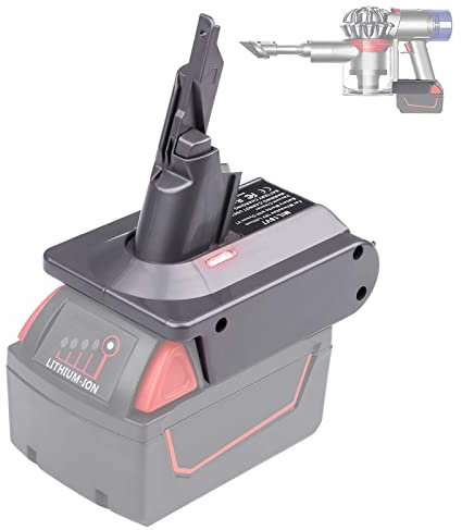 BTRUI per Dyson V7 Adattatore Batteria, per Milwaukee M18 18V Batteria Converti in per Dyson V7 Cordless Animal Portatile Convertitore Aspirapolvere (Adattatore MIL18V7)