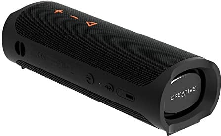 CREATIVE MUVO Go Portable Waterproof Bluetooth 5.3 Speaker with Up to 18 Hours of Battery Life, IPX7 Waterproof, and Powerful Bass Performance, Wireless Stereo Link (Black)