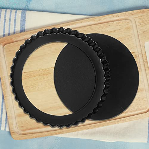SEGNAYEN Quiche-Tarteform, 22 cm, Tarte-Quicheform mit abnehmbarem Boden, Mini-Tarteformen zum Backen, Kuchenform, rund, geriffelt, loser Boden, antihaftbeschichtet, Käsekuchenform, Tarteform,