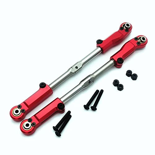 Stainless Steel Adjustable Turnbuckle Rear Upper Tie Rod with Aluminum Ends Red for Arrma 1/8 Kraton Outcast Notorious Talion 1/7 Fireteam AR330221 AR330230