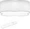 Navaris LED Deckenleuchte Blumenform 4 Blätter - dimmbar mit Fernbedienung - verstellbare Farbtemperatur - Design Stoff Deckenlampe - Weiß