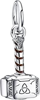 The Charmery Hammer Charm 925 Sterling Silver Pendant Charm Compatible with Pandora Charms,and Many Other UK Charm Bracelets