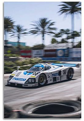 ISTI Klassisches Rennauto-Poster für Mazda 787B #56 Vintage-Sportwagen-Poster, dekoratives Gemälde, Leinwand, Wandposter und Kunstbild, modernes Familien-Schlafzimmer, Dekor-Poster, 40 x 60 cm